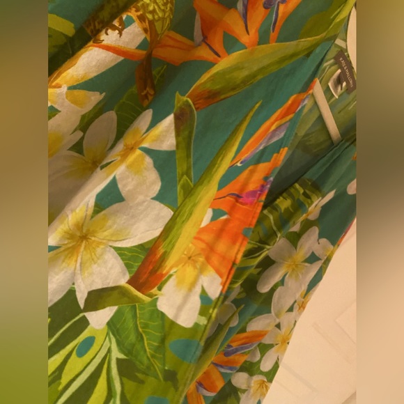 Wow! Washed unworn. KATE & MALLORY OS 32” lSwimsuit cover Hawaiian Poncho Wrap - Picture 11 of 11